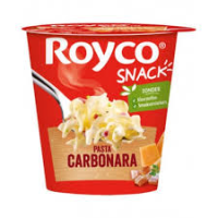 ROYCO Snack Pasta Carbonara pasta ar sieru un gaļas gabaliņiem 70g (1/12)