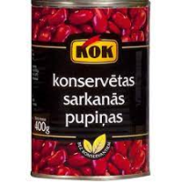 KOK Pupiņas sarkanas konservētas Itālija 400g/240g (1/24)
