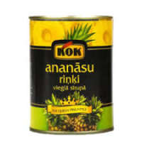KOK Ananāsu Riņķi vieglā sīrupā Vjetnama 565g/300g(1/24)