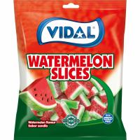 VIDAL Watermelon Slices želejas konfektes ar arbūzu garšu Spānija 90g (1/14)