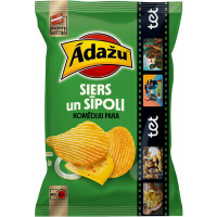 ĀDAŽU čipsi Siers un sīpoli Komēdiju paka Latvija 130g (1/18)