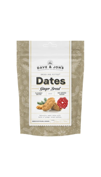 DAVE&JON'S Ginger Bread dateles ar garšu Zviedrija 125g (1/16)