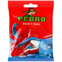 PEDRO Sharks želejas konfektes ar augļu garšu Čehija 80g (1/20)